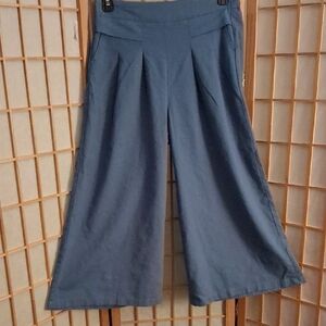 Wide Leg Blue Pants